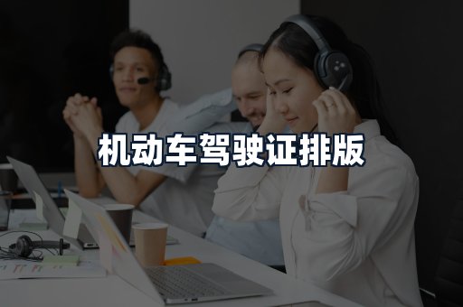 机动车驾驶证排版